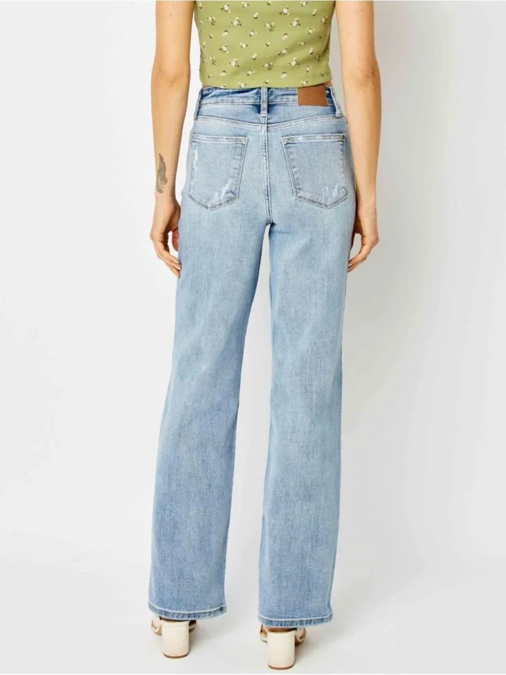 Judy Blue High Waist Light Wash Straight Denim Jeans 82501 Size 9 / 29 NWT